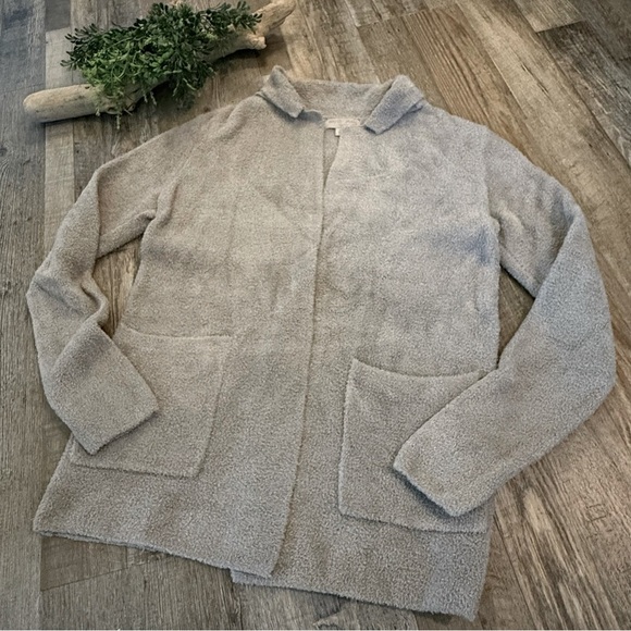 BAREFOOT DREAMS CozyChic Lite Open Front Cardigan with Pockets - Picture 1 of 8